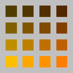 Gradation from Orange to Brown